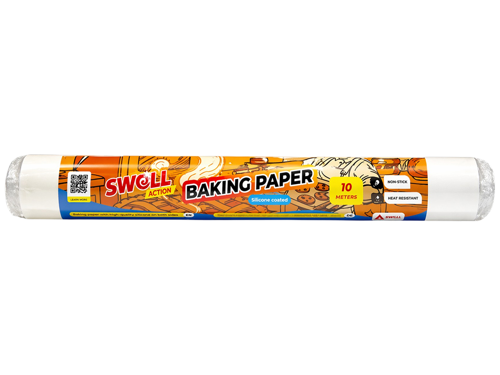 Пергамент для выпечки силиконизированный Swell Baking Paper, 28 см × 10 м
