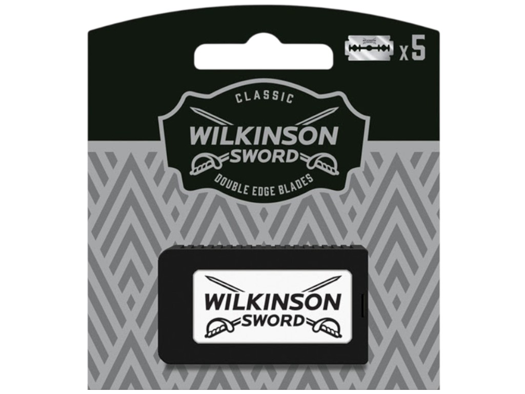 Леза Wilkinson Sword Classic, для т-подібного станка, двогострі, нержавіюча сталь, 5шт