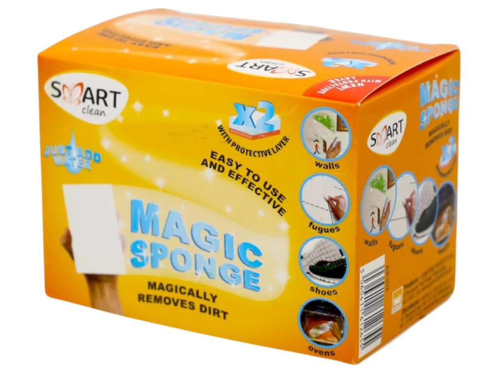Губка Smart Clean Magic Sponge универсальная, меламиновая, 2шт