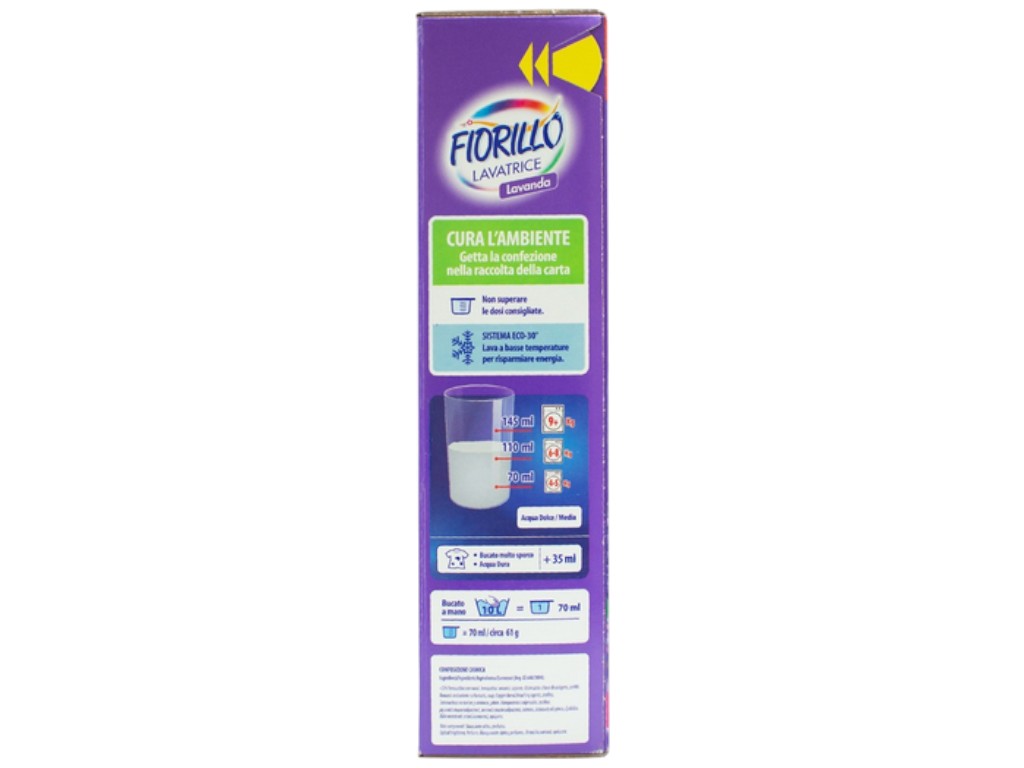 Порошок для стирки цветного белья Fiorillo Lavanda, концентрат, аромат лаванда, 98 циклов, 6кг