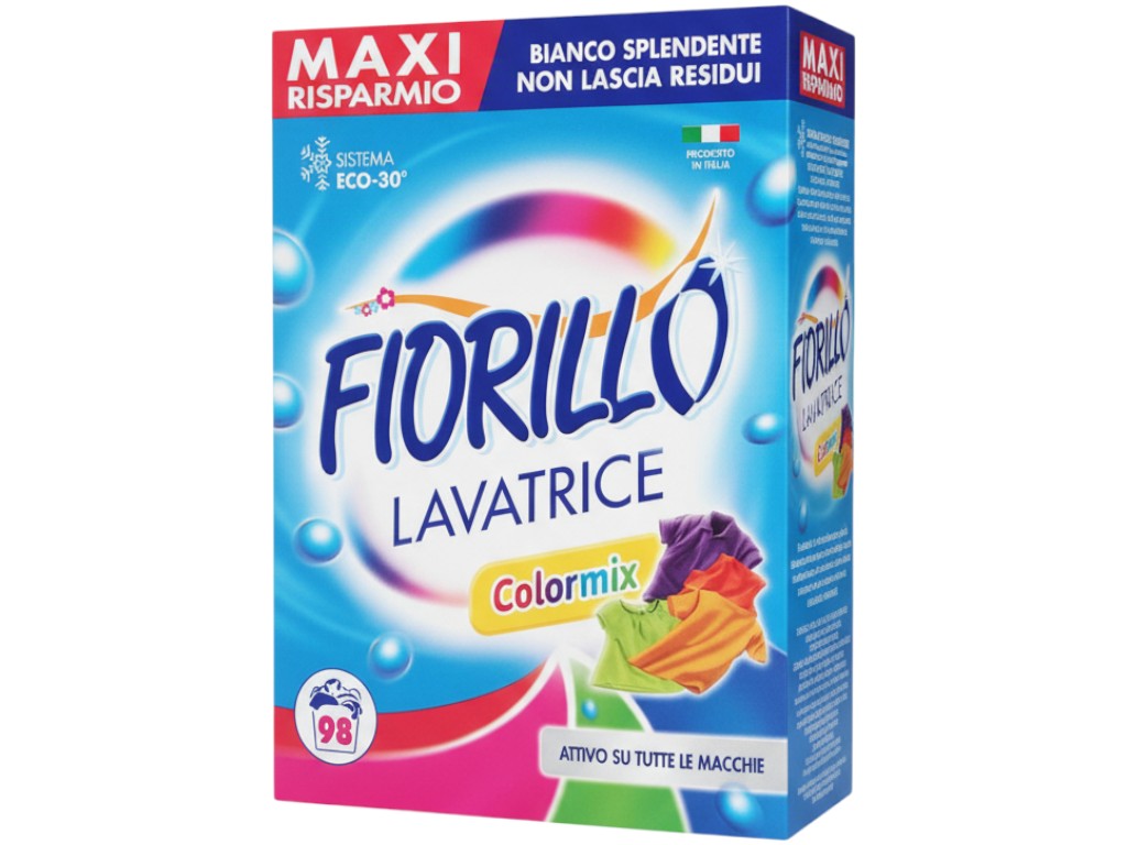 Порошок для стирки цветного белья Fiorillo Colormix, концентрат, 98 циклов, 6кг