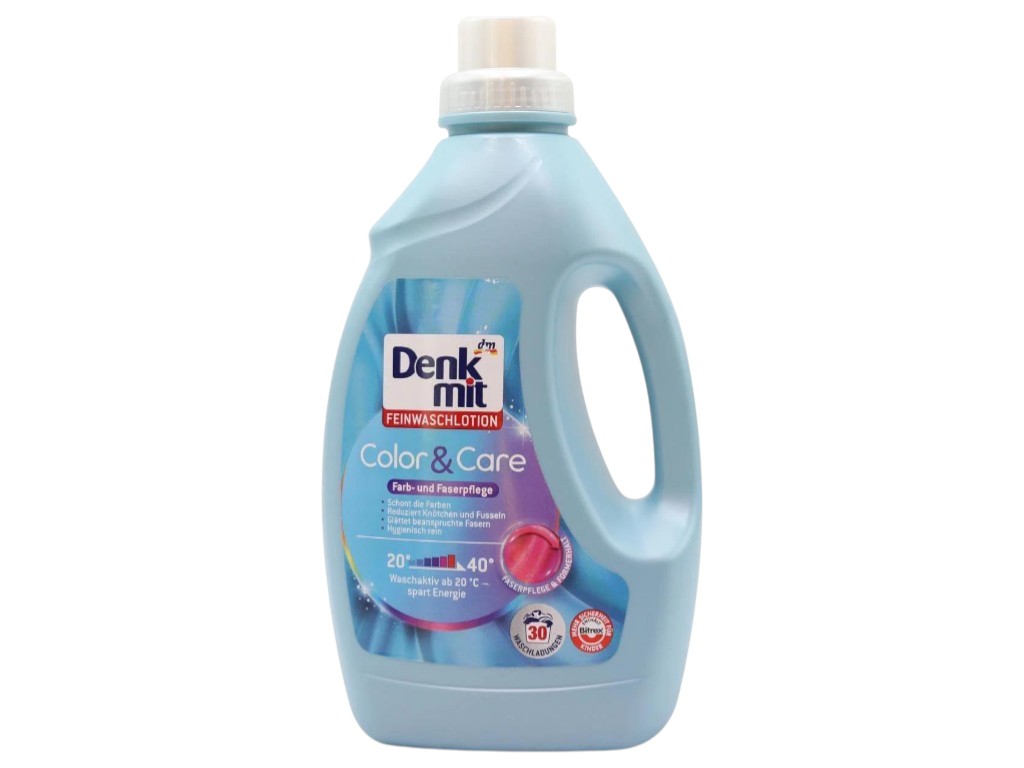 Засіб для прання делікатних тканин Denkmit Color&Care, 30 циклів прання, ручне та автомат, 1,5