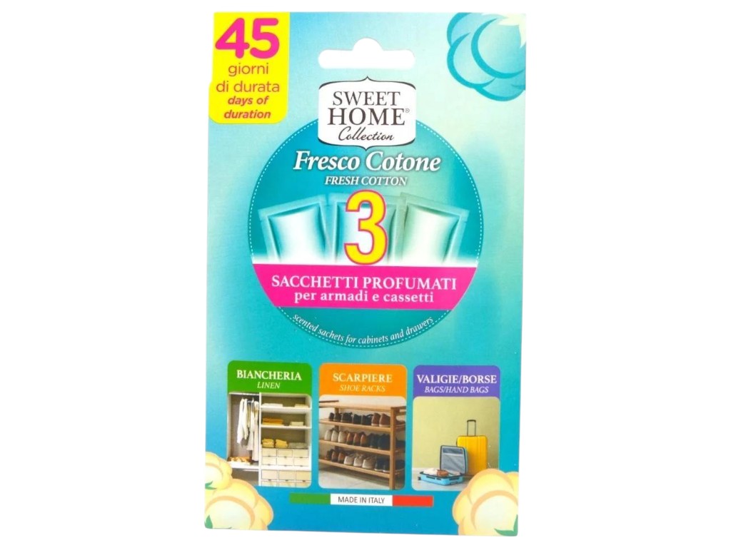 Ароматическое саше для гардероба Sweet Home Collection, свежесть хлопка