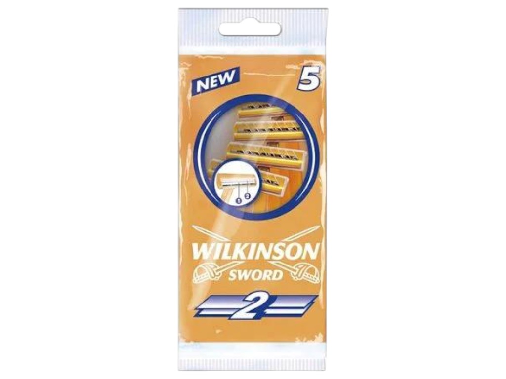 Бритва чоловіча Wilkinson Sword 2, одноразова, 2 леза, колір оранжевий (ціна за упаковку)
