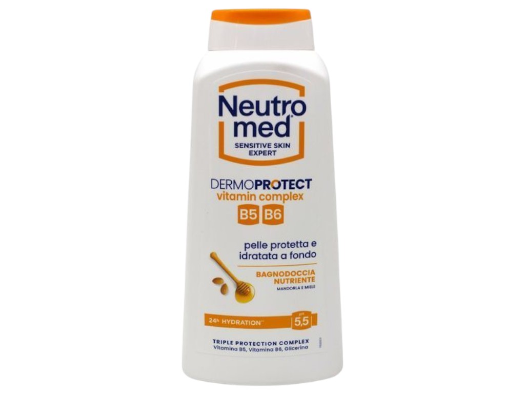 Гель для душа Neutromed dermoprotect, мед и миндаль, питательный, pH 5.5, 600 мл