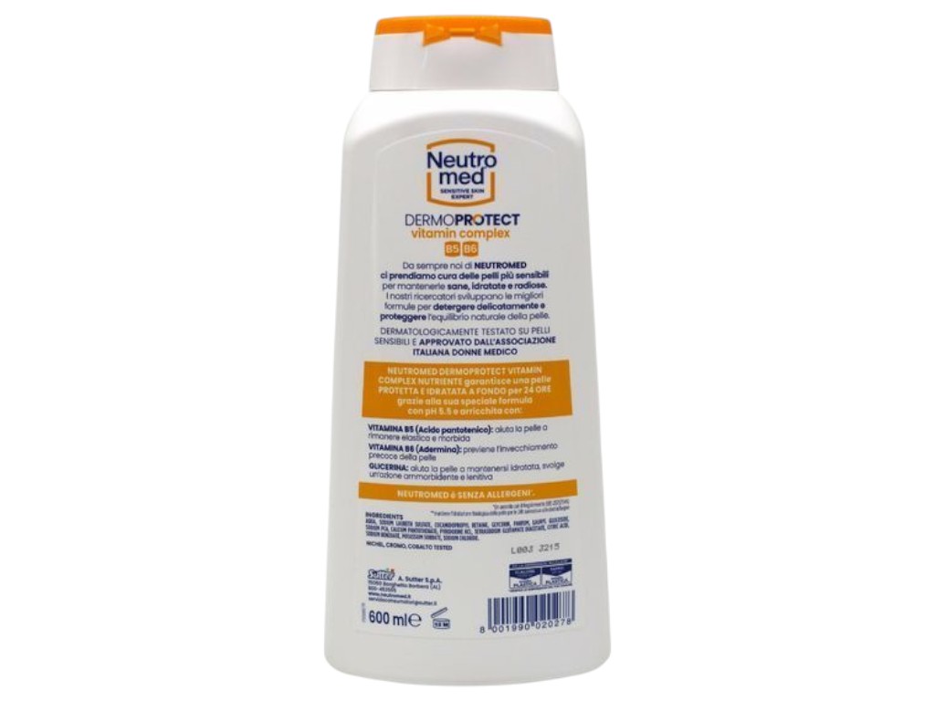 Гель для душа Neutromed dermoprotect, мед и миндаль, питательный, pH 5.5, 600 мл
