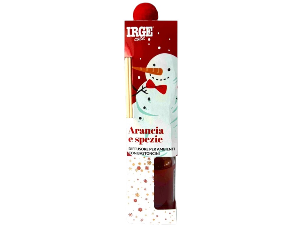 Ароматизатор для дома Irge Christmas, с помпоном, аромат пряный апельсин, 100мл