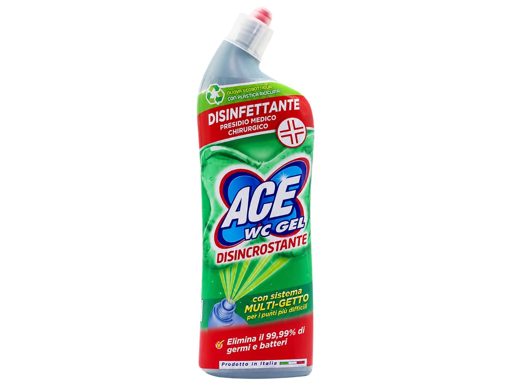 Дезинфицирующий гель для чистки унитаза Ace WC Gel Disincrostante, 700 мл Дезинфицирующий гель для чистки унитаза Ace WC Gel Disincrostante, 700 мл