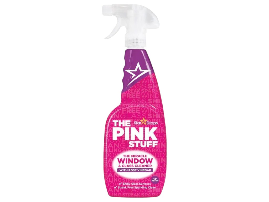 Средство для мытья окон и стекла The Pink Stuff Rose Vinegar, 750мл, аромат розы