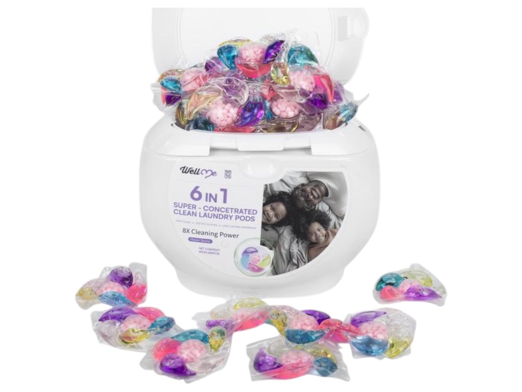 Капсулы для стирки WellMe, 6 в 1, аромат фруктовый, 40шт