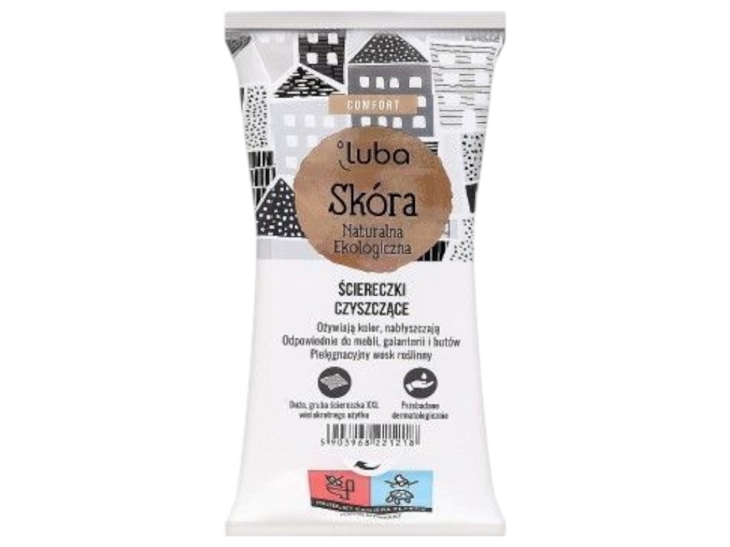 Салфетки Luba Comfort влажные, для чистки кожаных изделий, 32 штуки