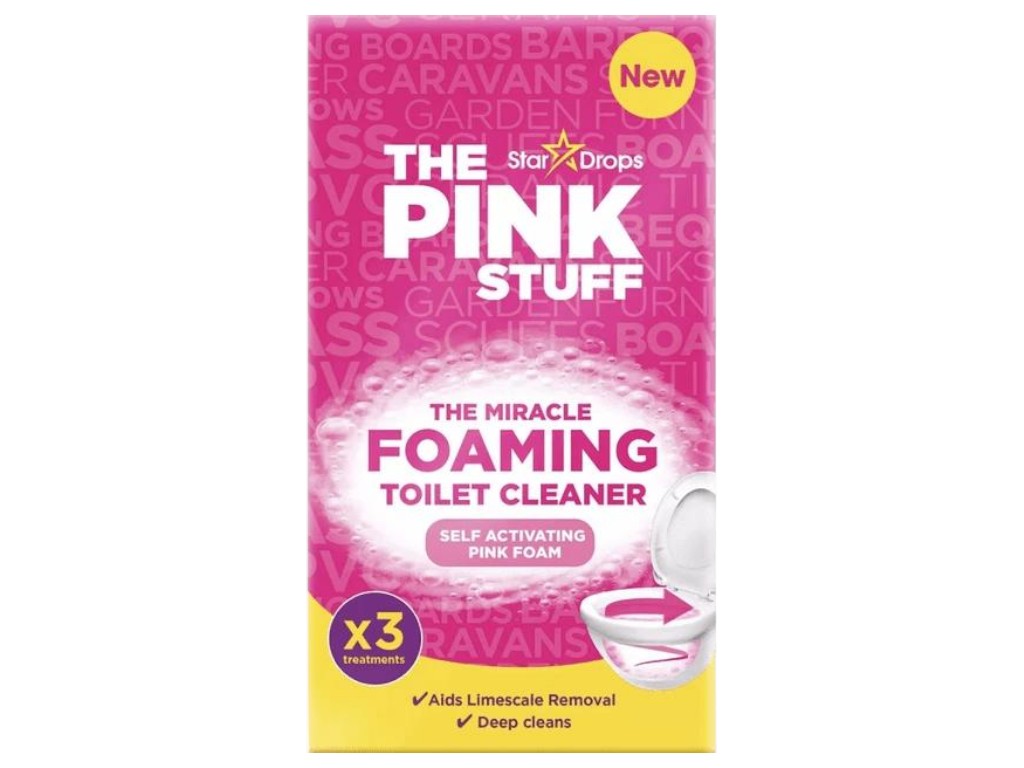 Порошок для чистки унитаза The Pink Stuff, 300г, 3×100г, аромат фруктовый, 3 саше