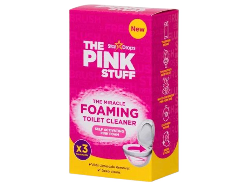 Порошок для чистки унитаза The Pink Stuff, 300г, 3×100г, аромат фруктовый, 3 саше
