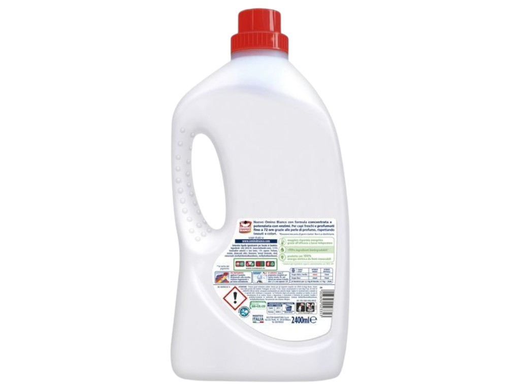 Гель Omino Bianco detersivo+igienizzante, безфосфатный, 60 стирок, 2400 мл