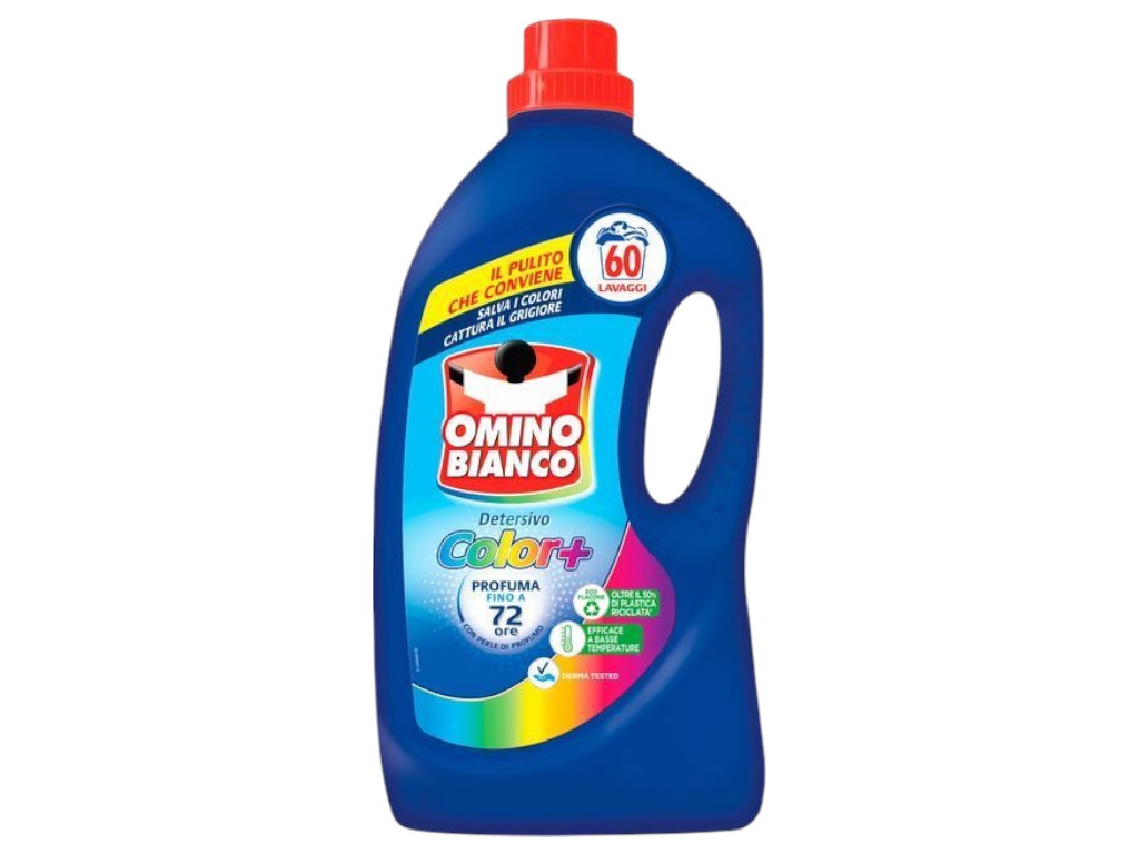 Гель для стирки Omino Bianco color+, безфосфатный, 60 стирок, 2400 мл