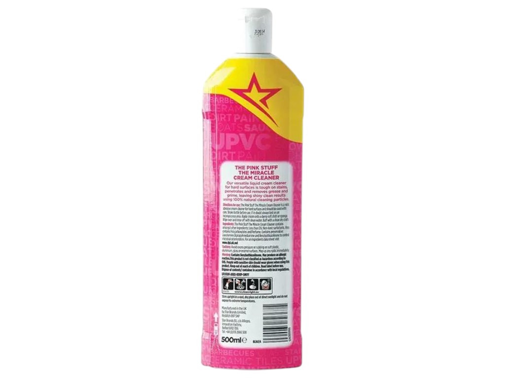 Абразивный крем для чистки твердых поверхностей The Pink Stuff The Miracle Cream Cleaner, 500мл
