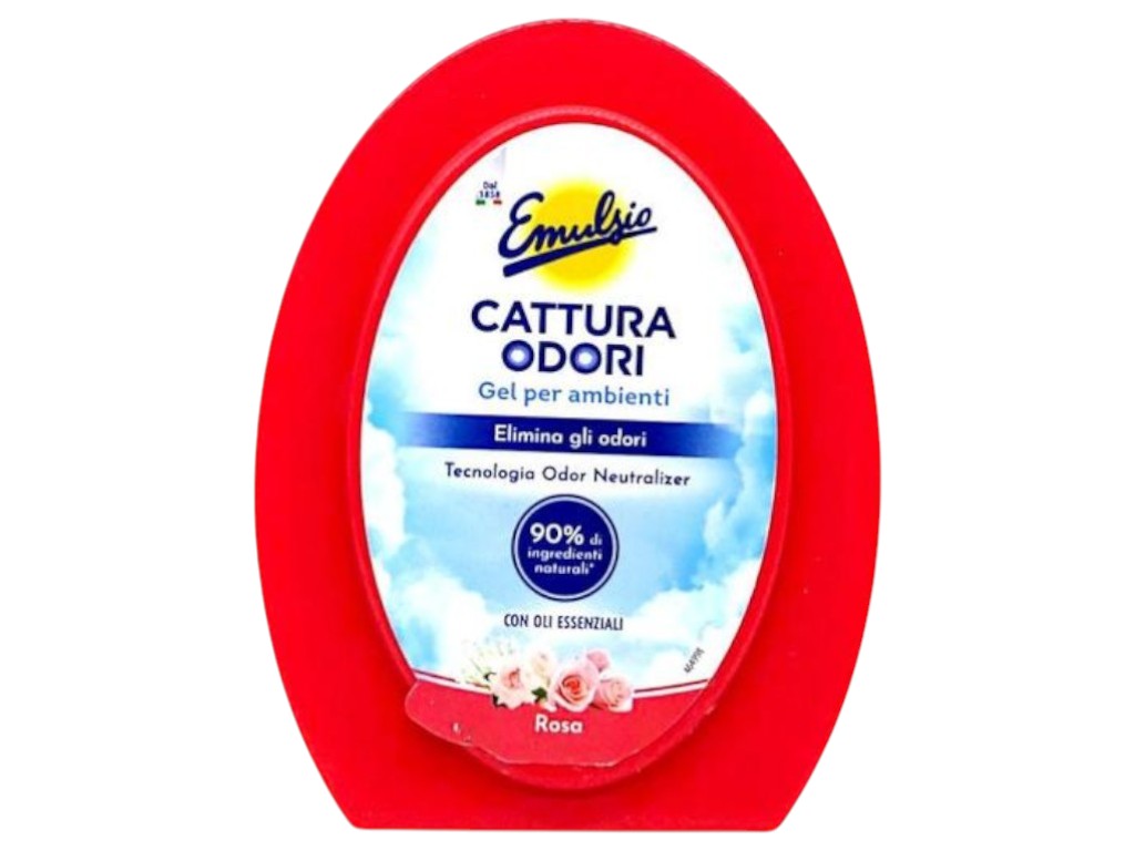 Гелевый освежитель воздуха Emulsio Cattura Odori, аромат роза, 150г
