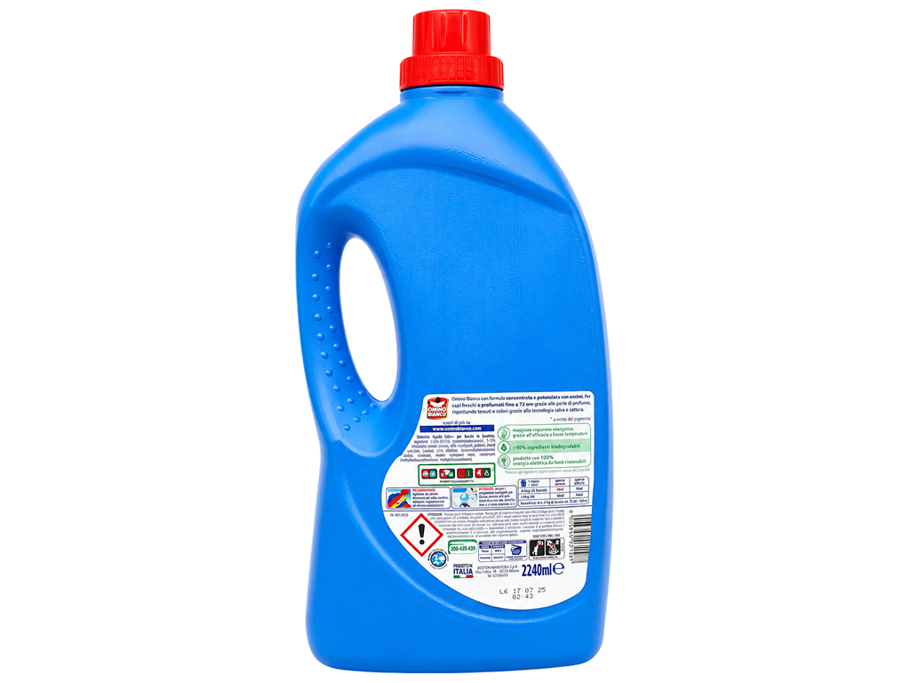 Гель для стирки цветных вещей Omino Bianco Color+ концентрированный, 56 стирок, 2,24 л