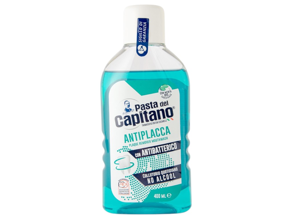 Ополіскувач Pasta Del Capitano antiplacca проти нальоту, м'ята, 400 мл.