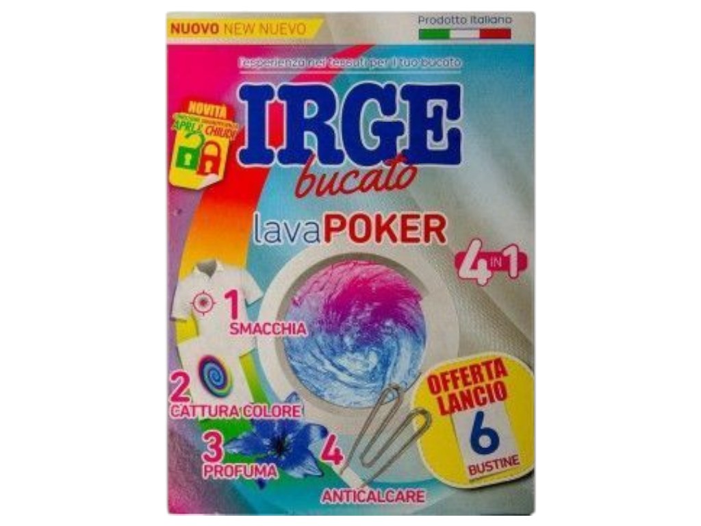 Серветки Irge 4в1, пастка кольору засоб для виведення плям ароматизатор проти накипу, 6 шт