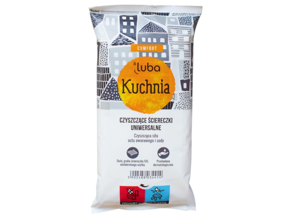 Салфетки влажные для уборки кухни Luba Comfort, антибактериальные, 32шт