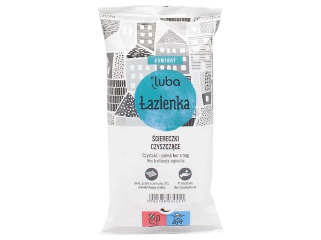 Салфетки влажные для мытья ванной комнаты Luba Comfort, 32шт