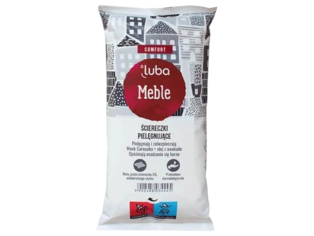 Салфетки влажные для уборки мебели Luba Comfort, антибактериальные, 32шт