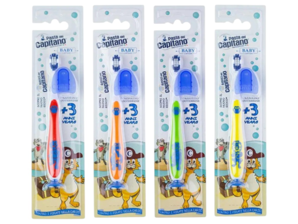 Зубная щетка Pasta del Capitano Baby 3+, мягкая щетина, нейлон и пластик (цена за 1шт)