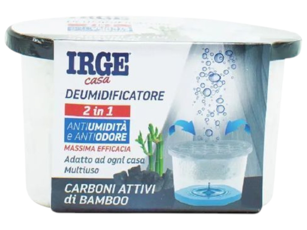Поглотитель Irge, бамбуковый уголь, 2в1 влага и запах,400 мл