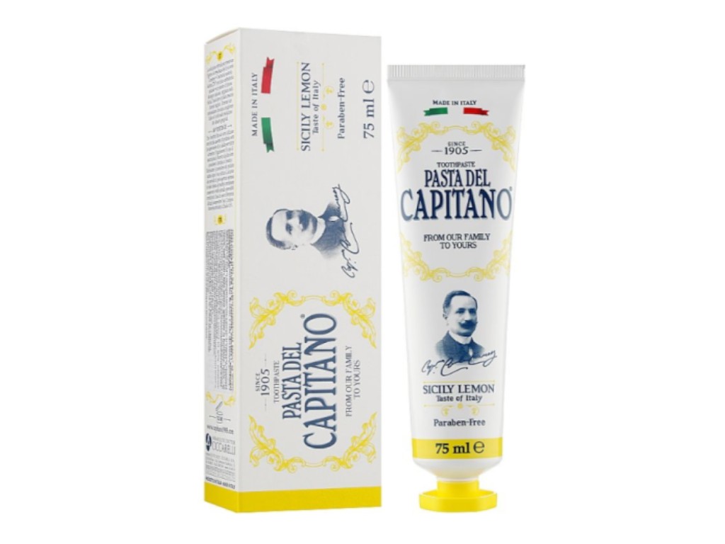 Зубна паста Pasta del Capitano 1905, з фтором, 75мл, смак лимон