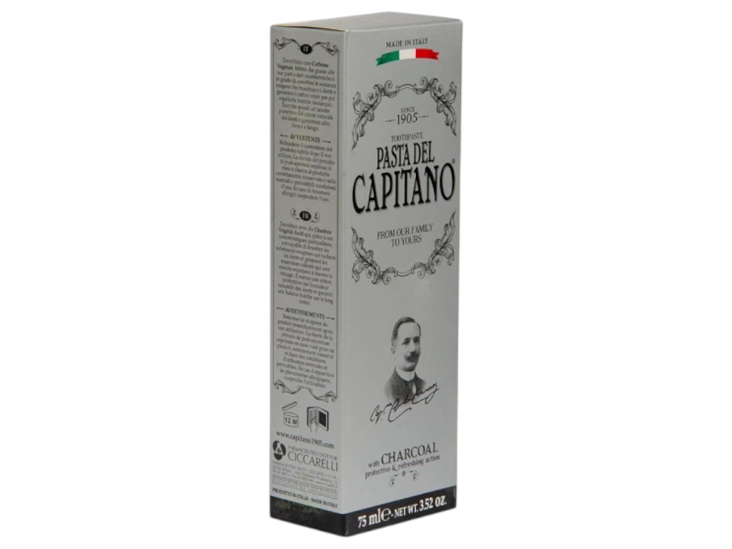 Зубна паста Pasta Del Capitano з вугіллям, 75 мл.