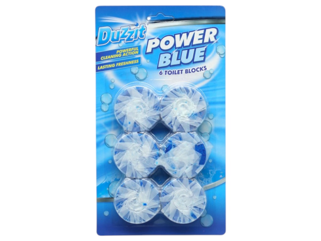 Таблетки Duzzit Power Blue для сливного бачка, 6 штук