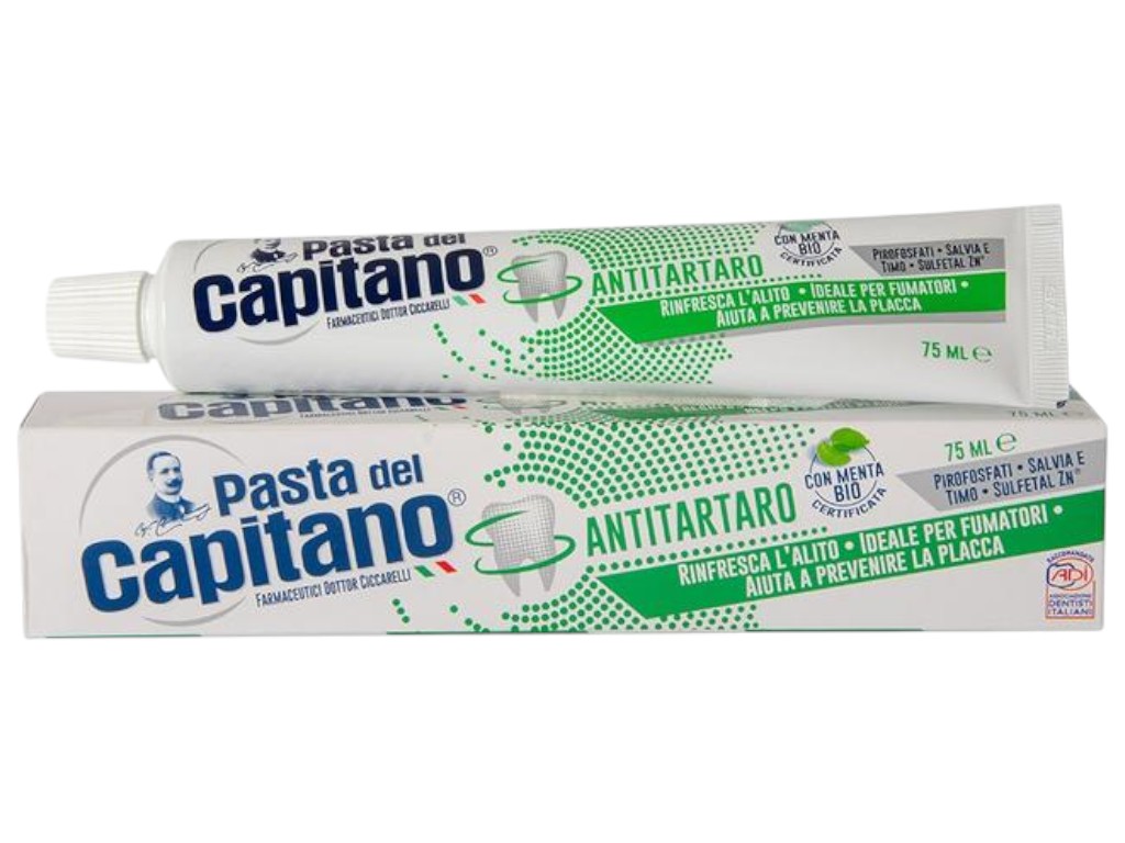 Зубна паста Pasta Del Capitano Antitartar, з фтором, м'ята, 75мл