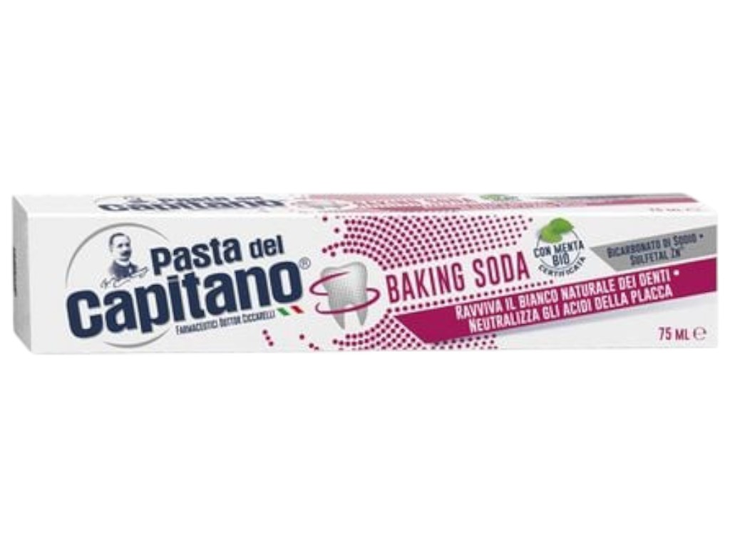 Зубная паста Pasta Del Capitano Baking Soda, с фтором, 75мл, вкус мята