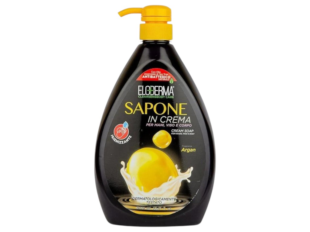 Крем-мило антибактеріальне Eloderma Sapone з олією аргани та чайного дерева, 1000мл