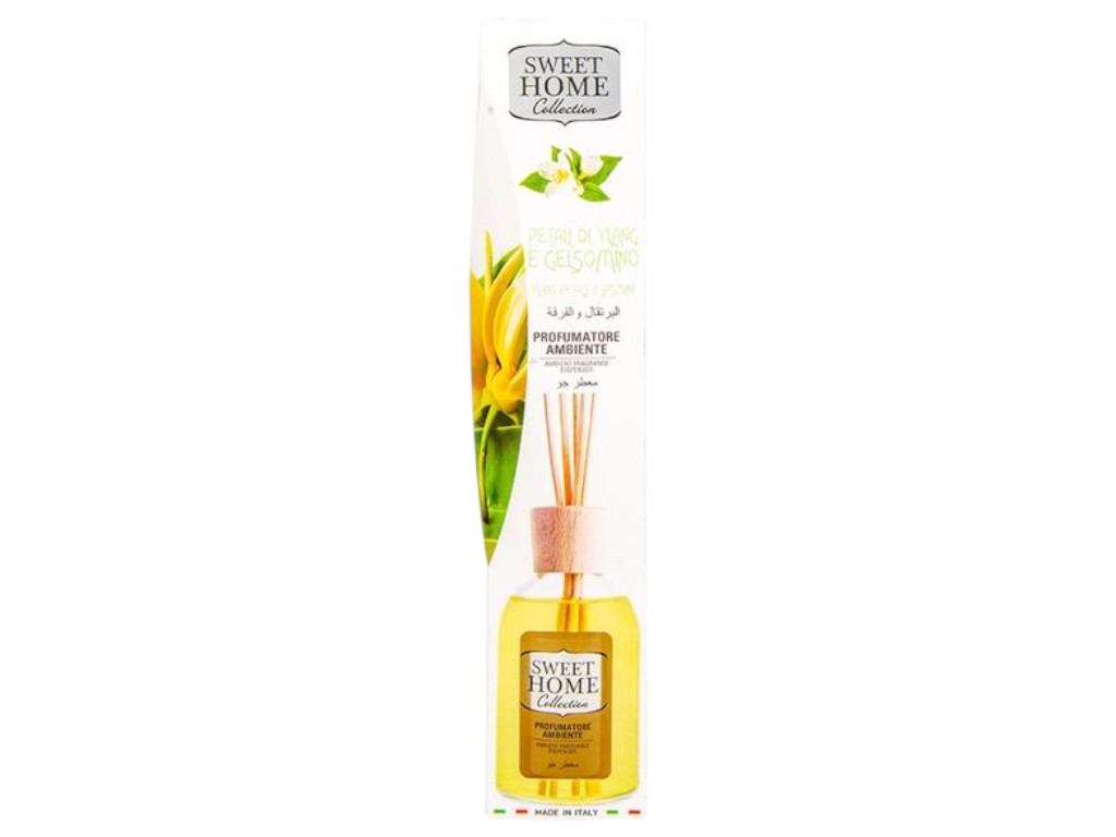 Аромадиффузор Sweet Home Jasmine & Ylang Petals, с палочками, аромат жасмин, 100мл
