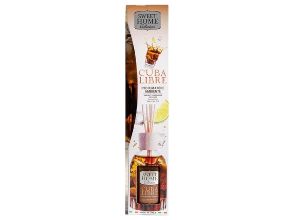Аромадиффузор Sweet Home Cocktail, с палочками, аромат Куба Либре, 100мл