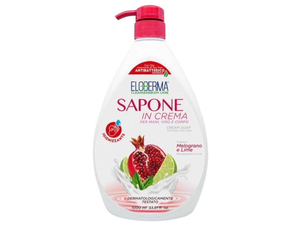 Крем-мило антибактеріальне Eloderma Pomegranate &amp; Lime, з ароматом гранату та лайма,1000мл