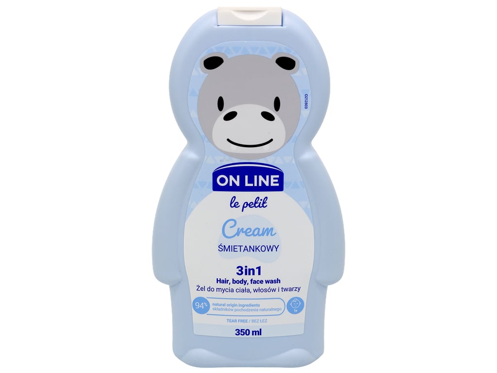 Дитячий гель для миття волосся, тіла та обличчя On Line Le Petit Cream 3 в 1, 350 мл