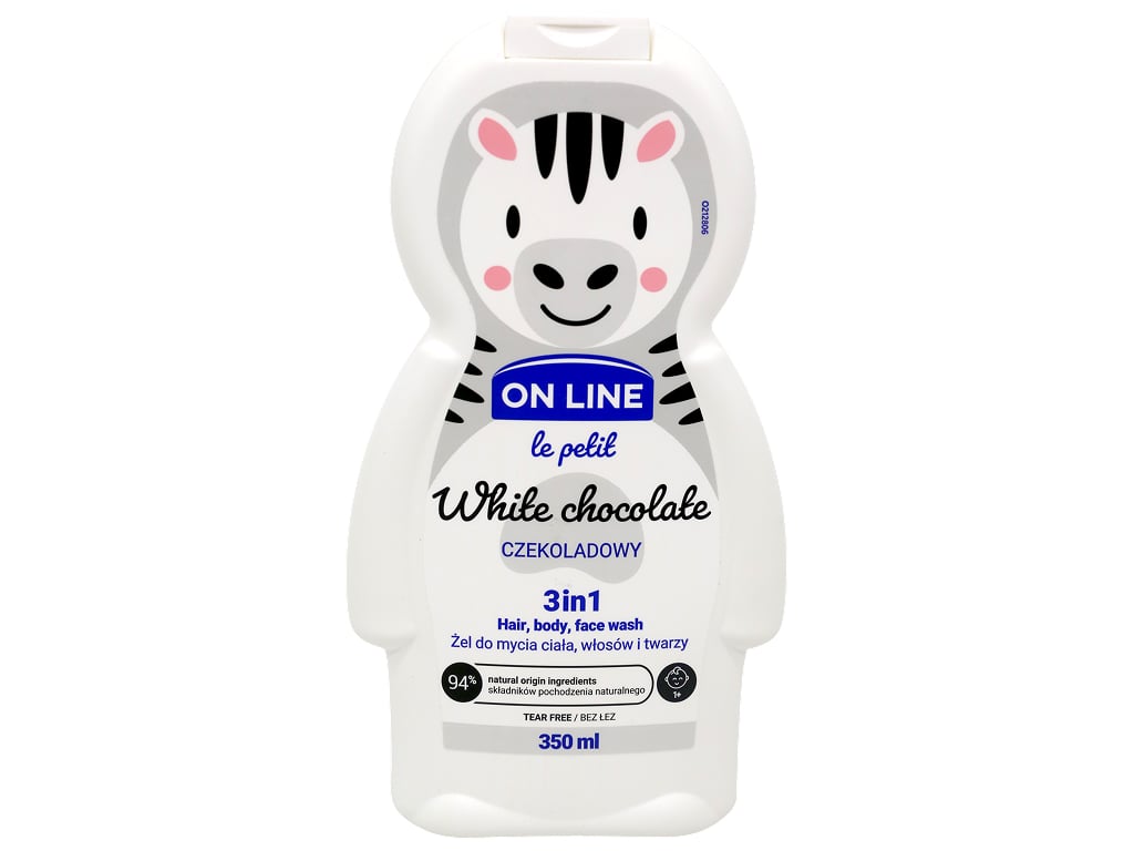 Дитячий гель для миття волосся, тіла та обличчя On Line Le Petit White 3 в 1