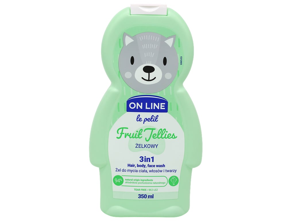 Дитячий гель для миття волосся, тіла та обличчя On Line Le Petit Fruit Jellies 3 в 1, 350мл