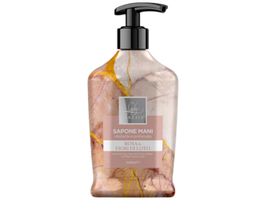 Мыло жидкое Lady Venezia Marmi, аромат цветов розы и лотоса, 500мл