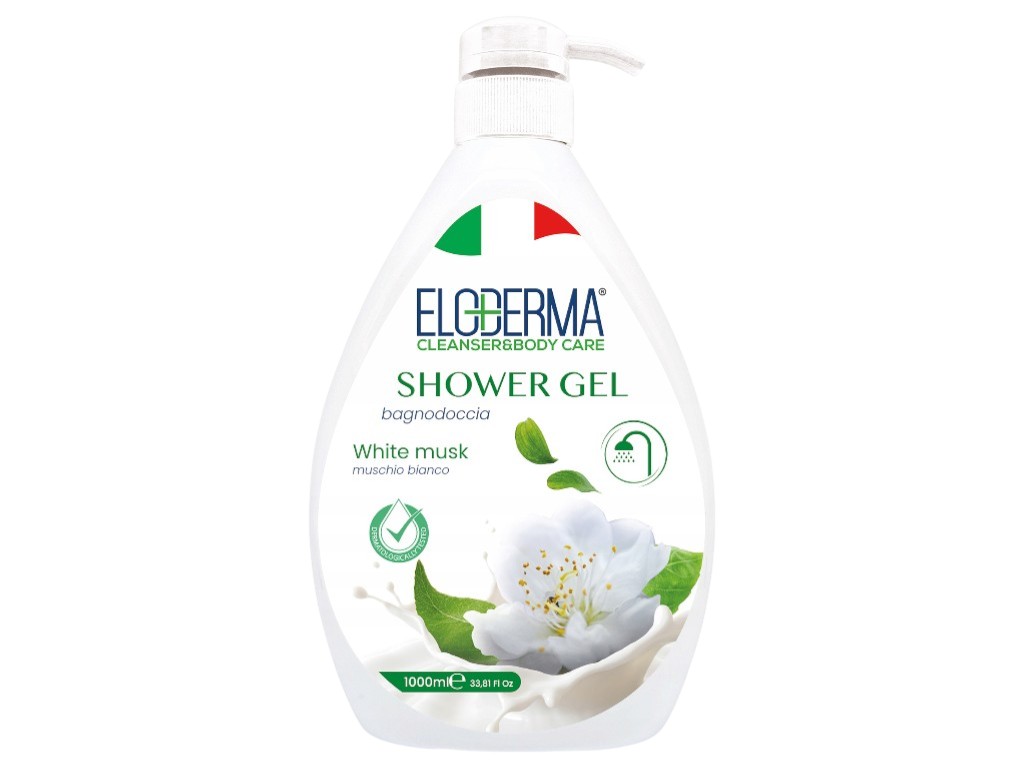 Гель для душа Eloderma White Mus, универсальный, аромат мускуса, 1000мл