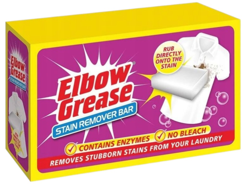 Мыло-пятновыводитель Elbow Grease Stain Remover Bar, формула с активными энзимами, 100г