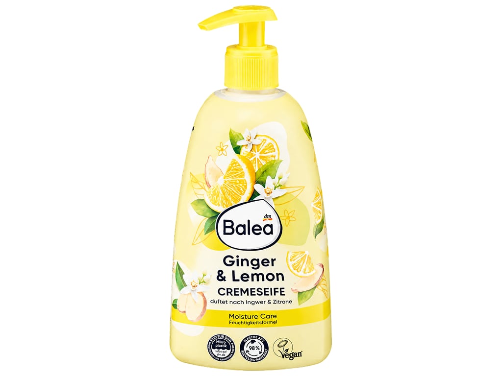 Жидкое крем-мыло Balea Ginger & Lemon с ароматом имбиря и лимона, 500 мл Жидкое крем-мыло Balea Ginger & Lemon с ароматом имбиря и лимона, 500 мл