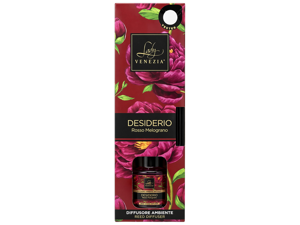 Аромадіфузор Lady Venezia Desiderio Rosso Melograno, аромат червоного гранату, 100 мл