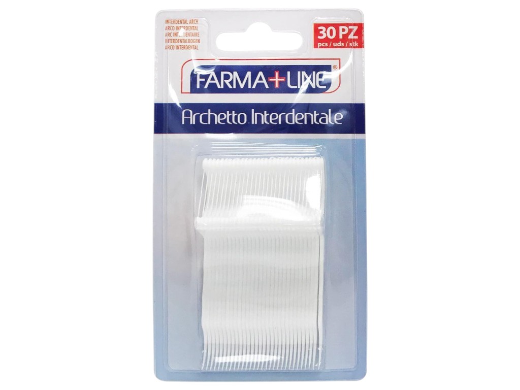 Зубные нити-палочки Farma Line, U-образная, нейлон, пластик, 14×8×0,8см, 30шт
