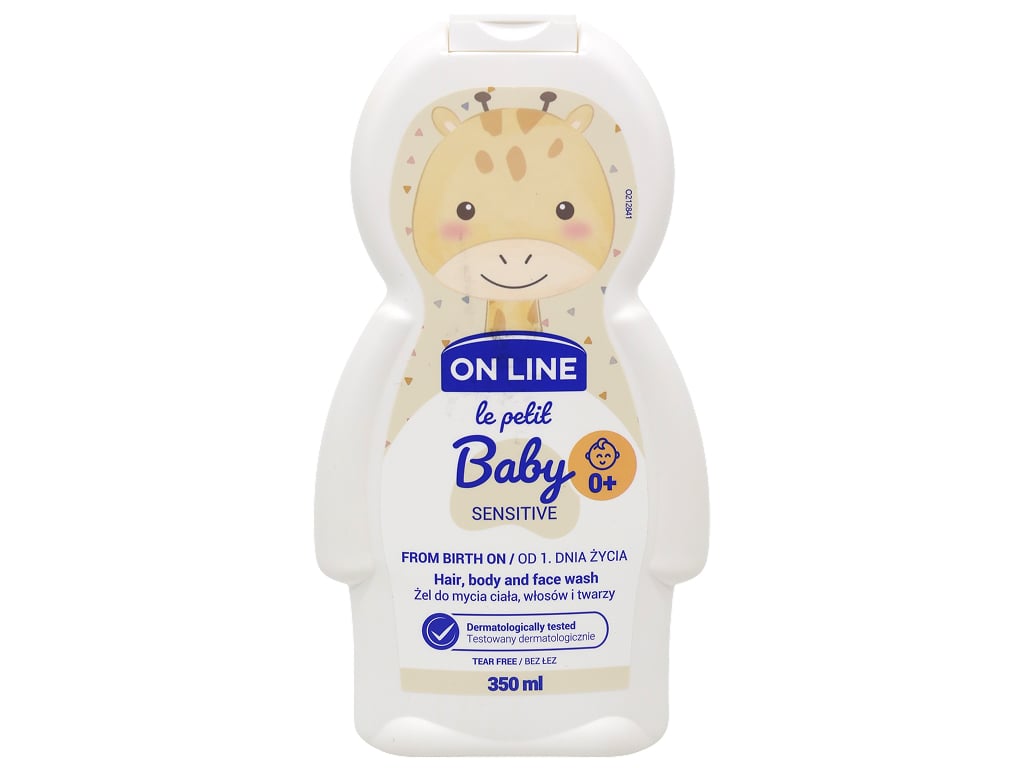 Дитячий гель 3 в 1 On Line Le Petit Baby Sensitive для тіла, волосся та обличчя з народження, 350 мл