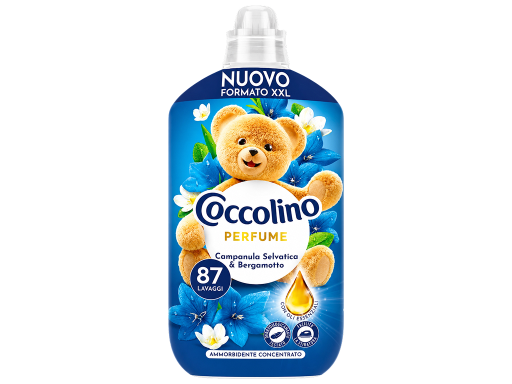 Кондиціонер для білизни Coccolino Perfume Campanula Selvatica & Bergamott, 87 прань, 1,85л