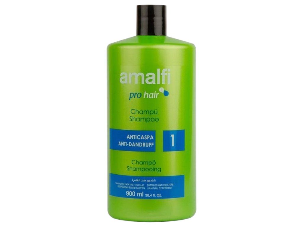 Шампунь Amalfi anticaspa anti-dandruff, з клімбазолом, для сухого та тонкого волосся, 900 мл